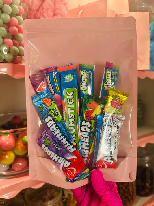 🇬🇧🇺🇸 Doypack 13 Barres à Mâcher – USA x UK | Mix Acidulés & Classiques