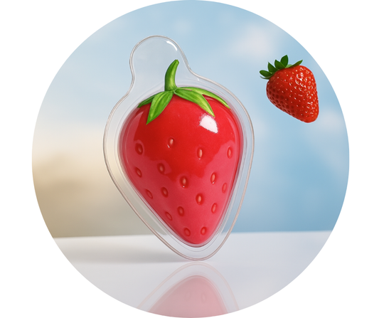 Bonbon fourré à la fraise ultra juteux 🍓 - 3D Juicy Gummy Strawberry Burst (unité)