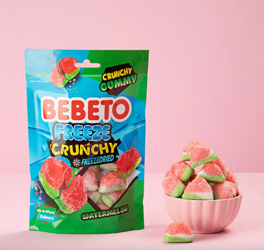 Bebeto Freeze Crunchy Watermelon Slices – Bonbons pastèque lyophilisés croquants
