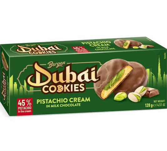 Dubai Cookies Bergen – Biscuits Pistache & Chocolat 128g