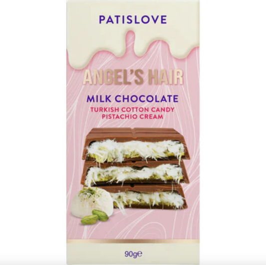 🍫 Patislove Angel Hair Chocolat au Lait 90g – L’Élégance Turque en Barre !