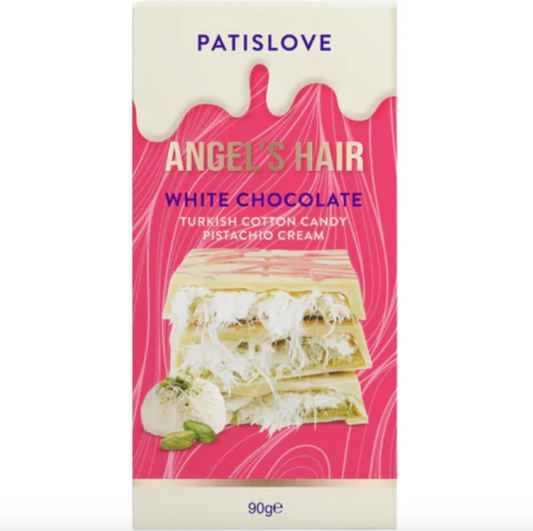 🤍 Patislove Angel Hair Chocolat Blanc 90g – Douceur Aérienne et Pistache Fondante !