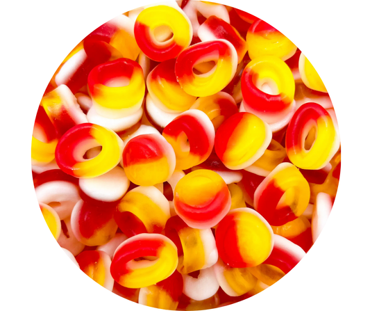 🍑 Anneaux Pêche Bonbons Gélifiés Jelly Stick –  (Halal, 100g)