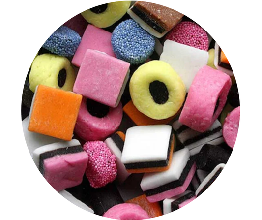 Réglisses Assortis - Confiserie anglaise Taveners  (100gr)