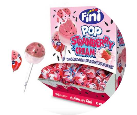 Sucette Crème Fraise (unité)